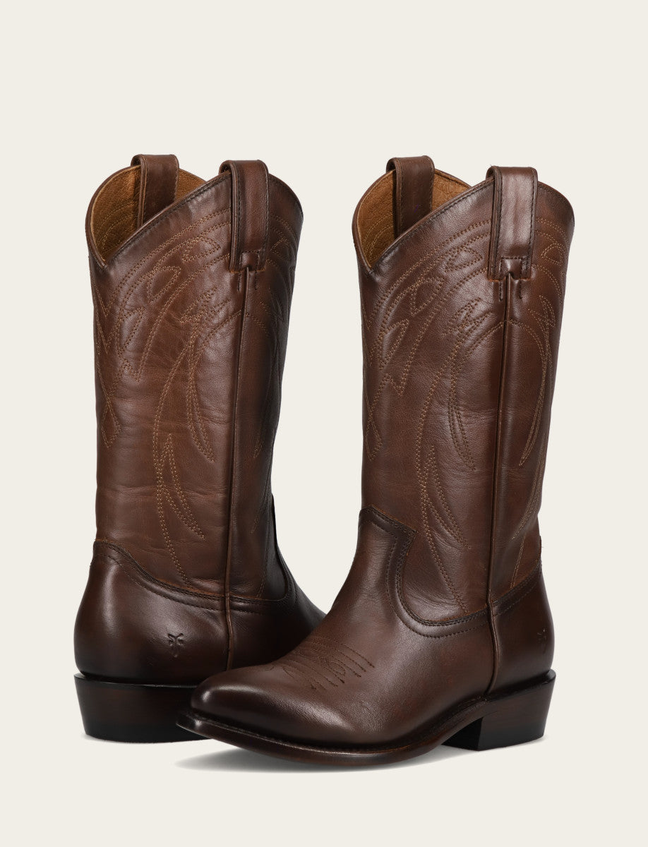Bourbon Boots Frye Women's Bourbon Billy Pull On Deco Stitch Boots