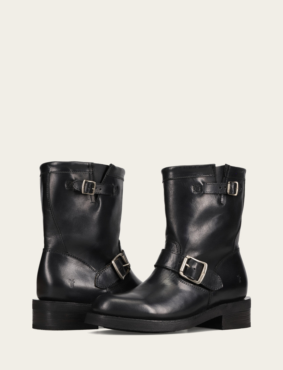 Black Boots Frye Women's Black Viv Short Engineer Boot