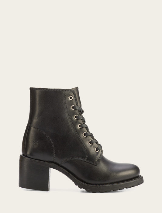 Black Boots Frye Women's Black Sabrina 6G Lace Up Boots