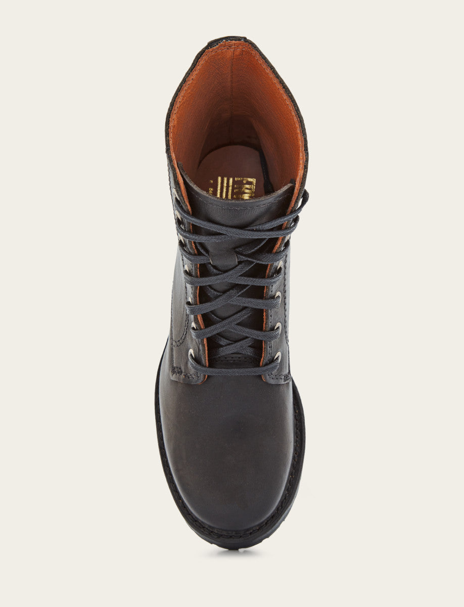 Black Boots Frye Women's Black Sabrina 6G Lace Up Boots