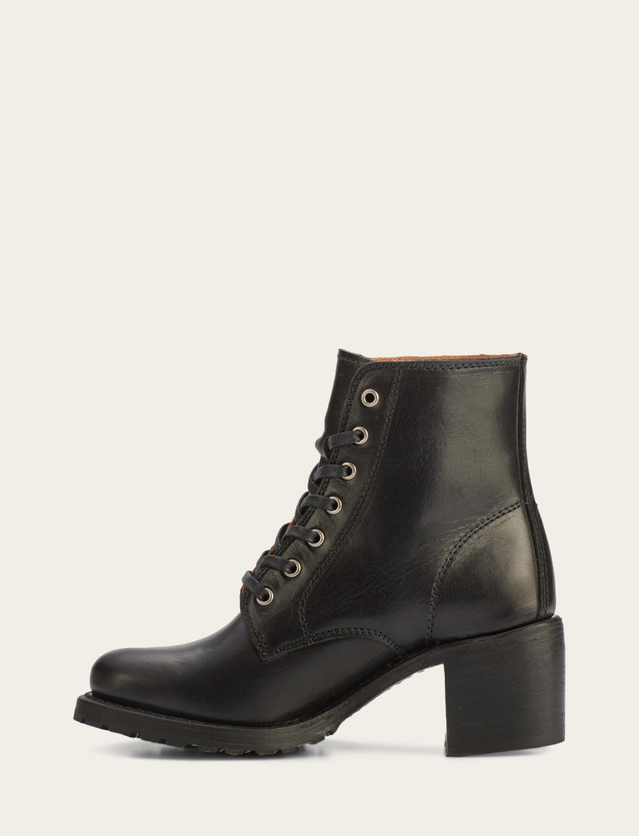 Black Boots Frye Women's Black Sabrina 6G Lace Up Boots