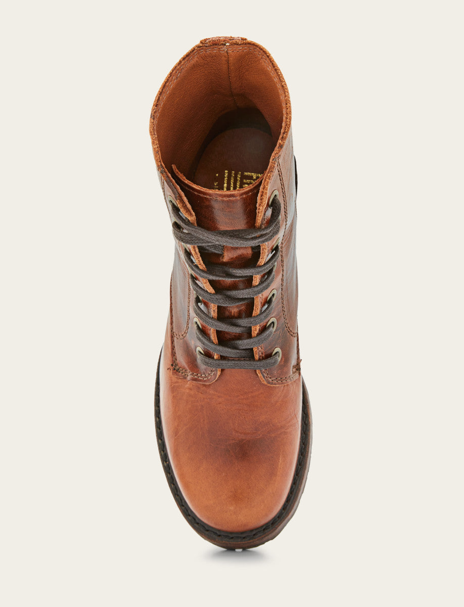 Cognac Boots Frye Women's Cognac Sabrina 6G Lace Up Boots