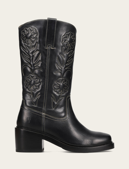 Black Boots Frye Women's Black Kate Deco Stitch Boot