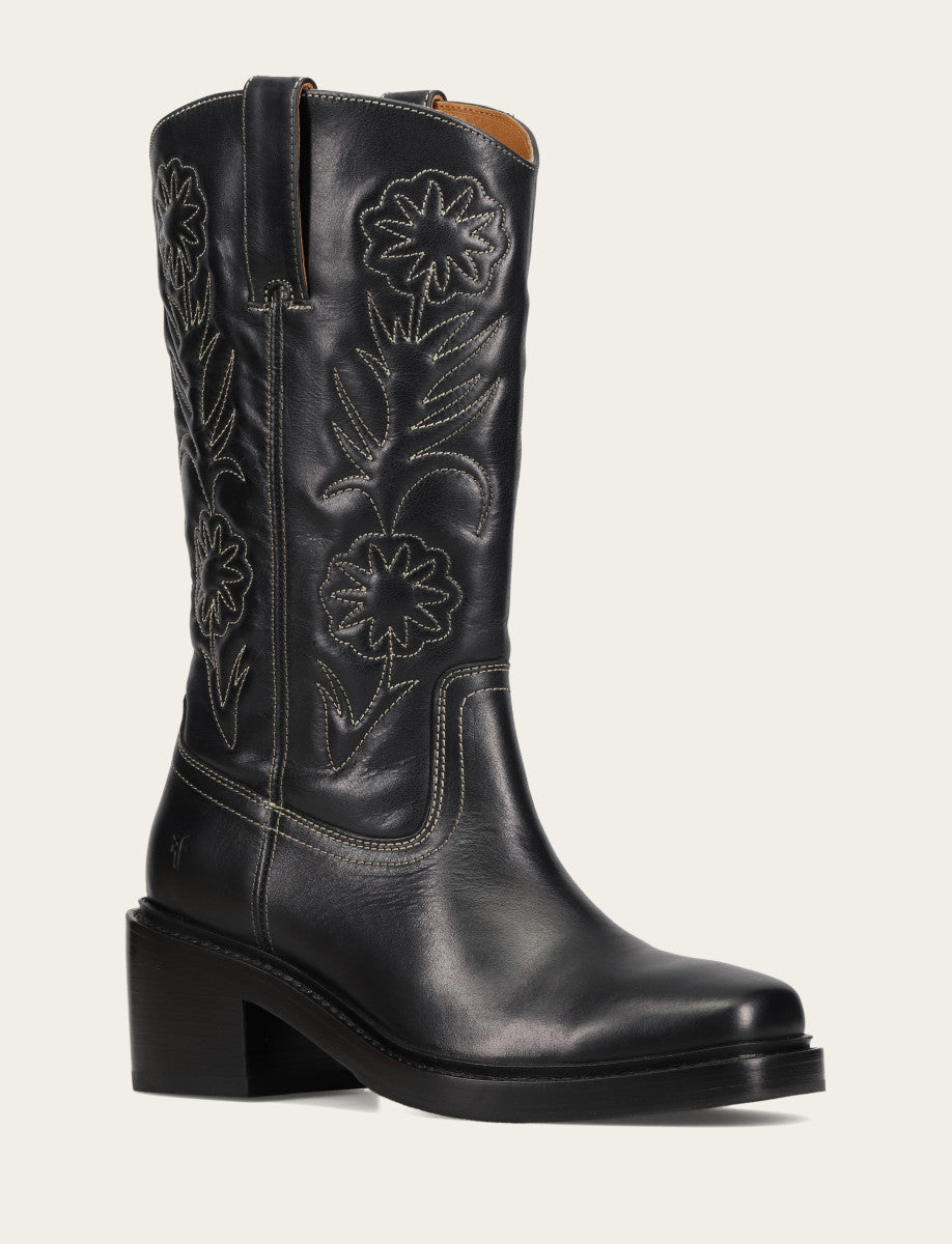 Black Boots Frye Women's Black Kate Deco Stitch Boot