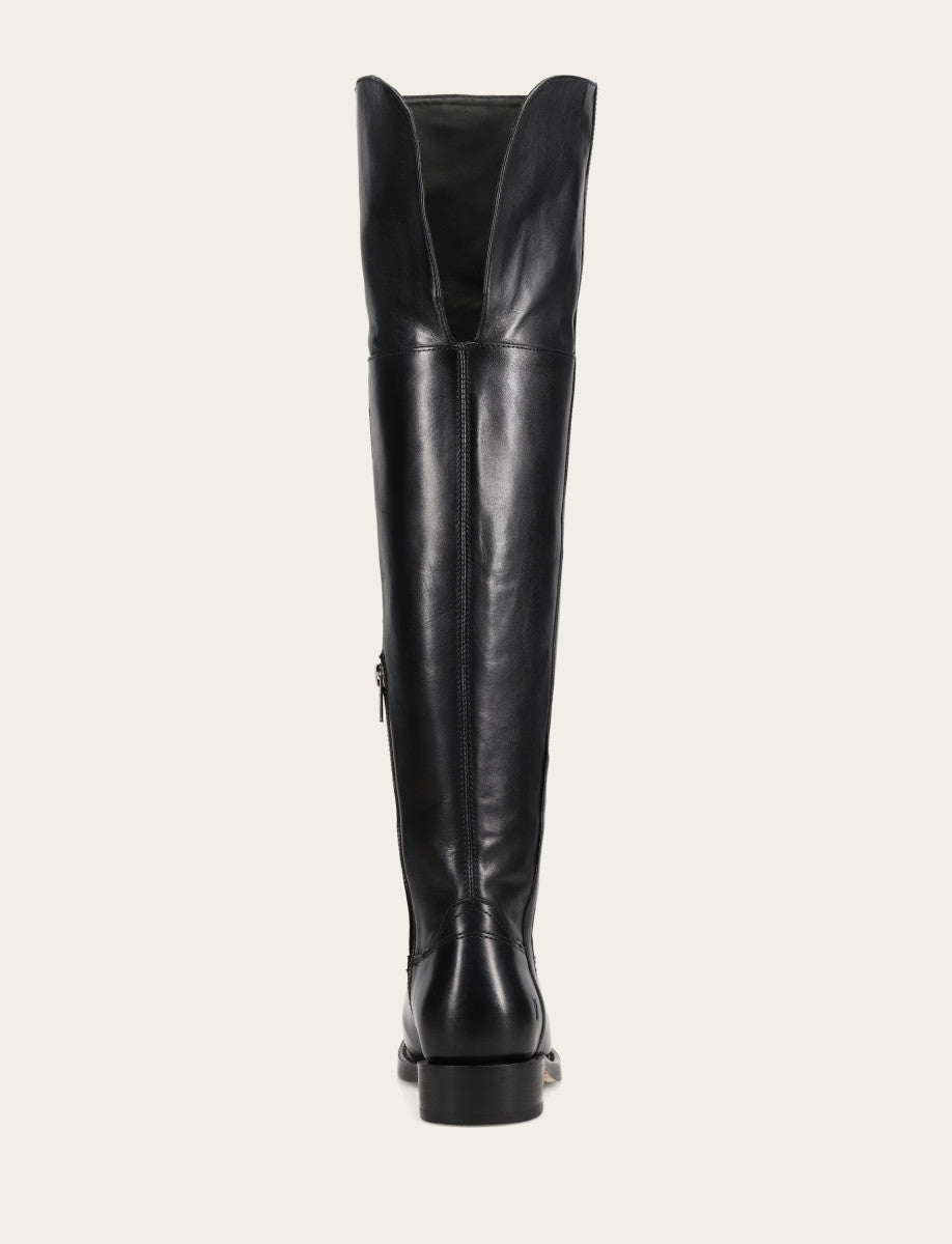 Black Boots Frye Women's Black Campus Low Heel Over The Knee Boot
