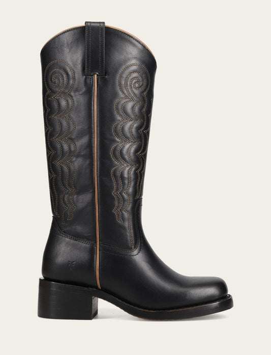 Black Boots Frye Women's Black Campus Deco Stitch Boot