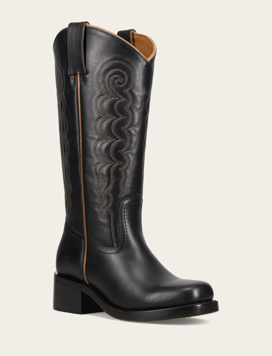 Black Boots Frye Women's Black Campus Deco Stitch Boot