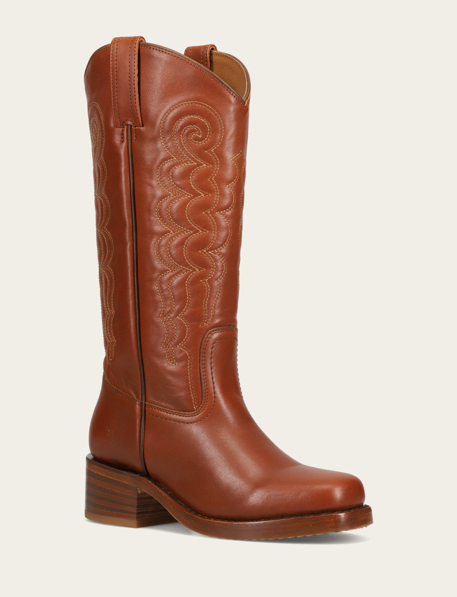 Walnut Boots Frye Women's Walnut Campus Deco Stitch Boot
