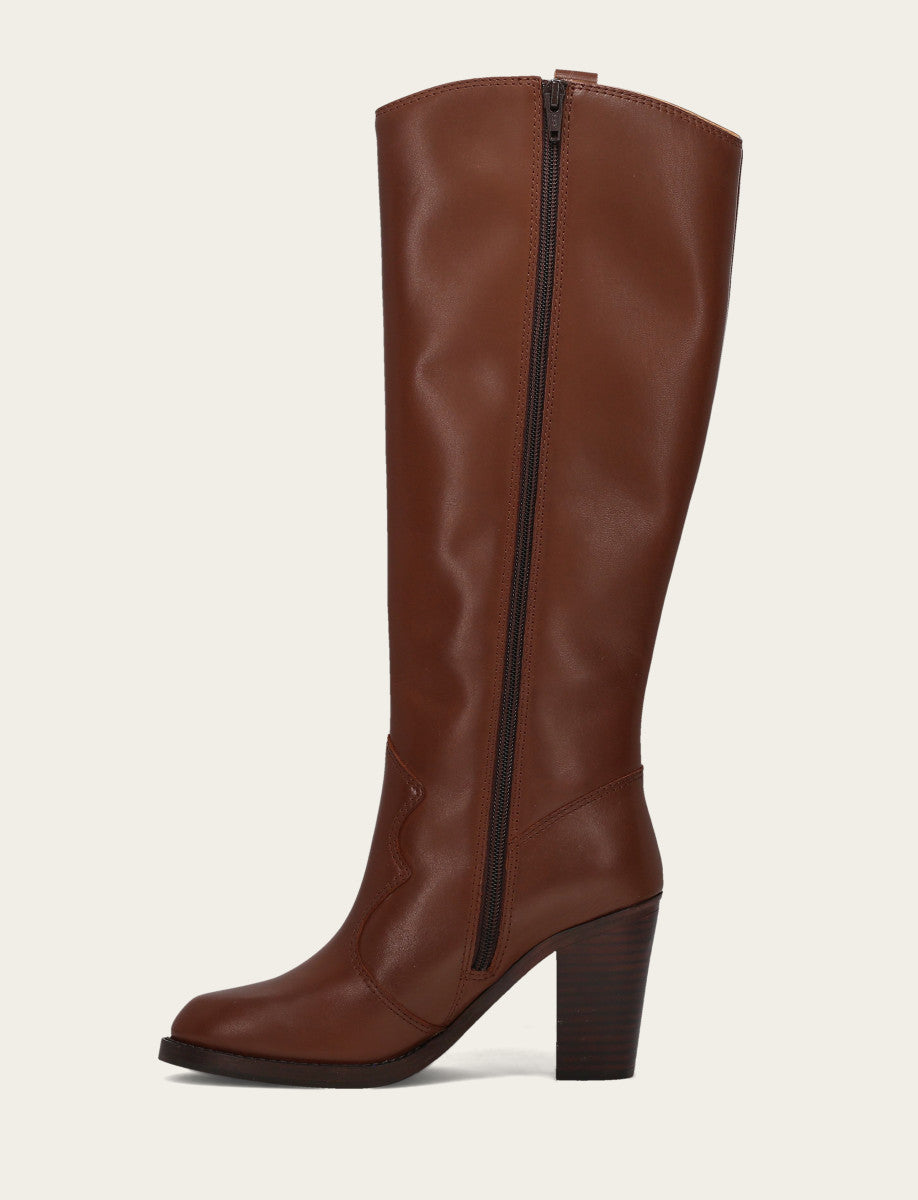 Walnut Boots Frye Women's Walnut Corinne Tall Boot