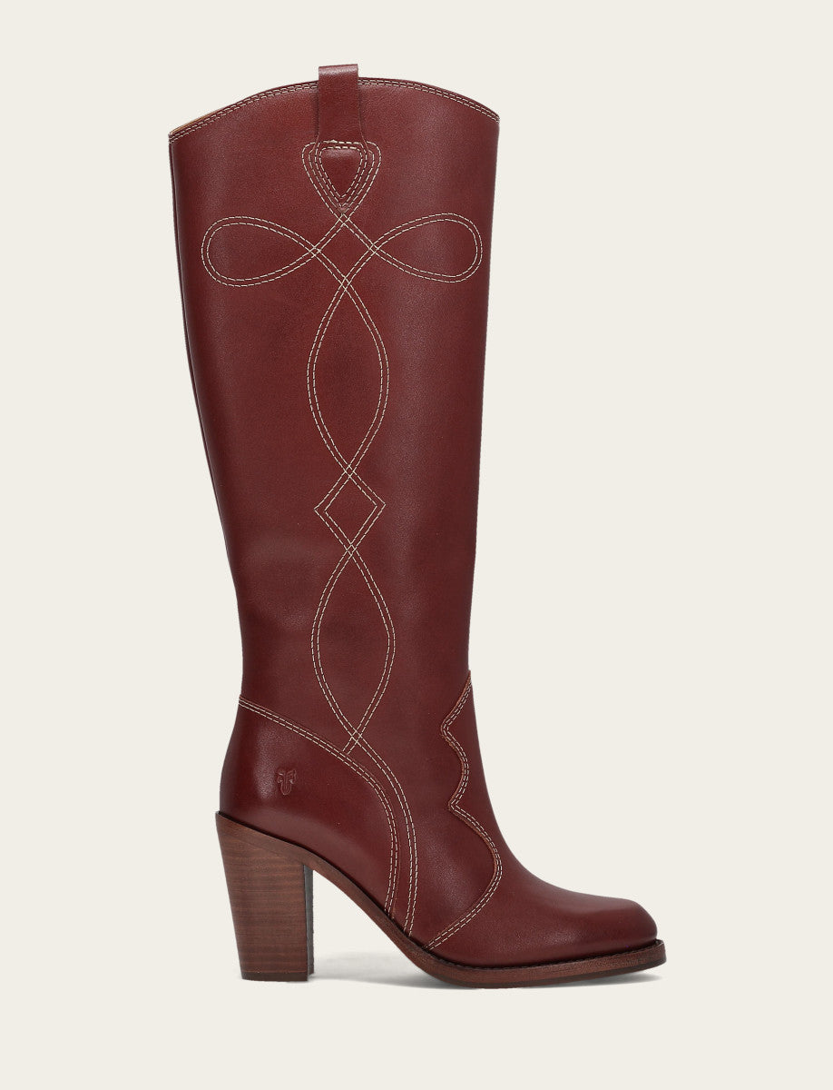 Cranberry Boots Frye Women's Cranberry Corinne Tall Deco Stitch Boot