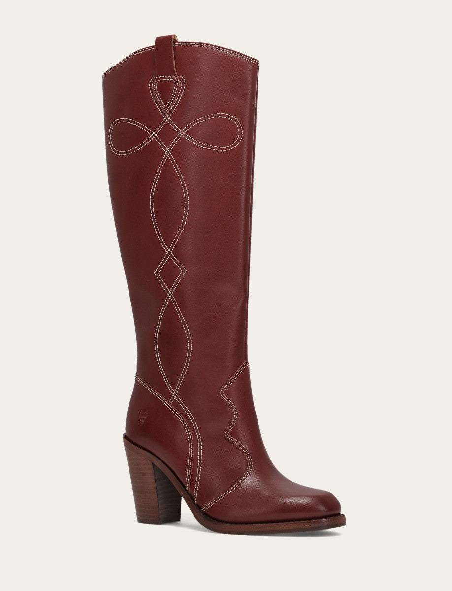 Cranberry Boots Frye Women's Cranberry Corinne Tall Deco Stitch Boot