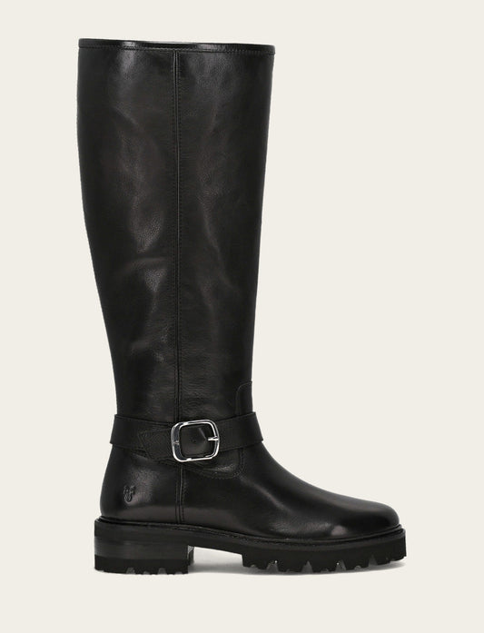 Black Boots Frye Women's Black Olivia Buckle Tall Boot