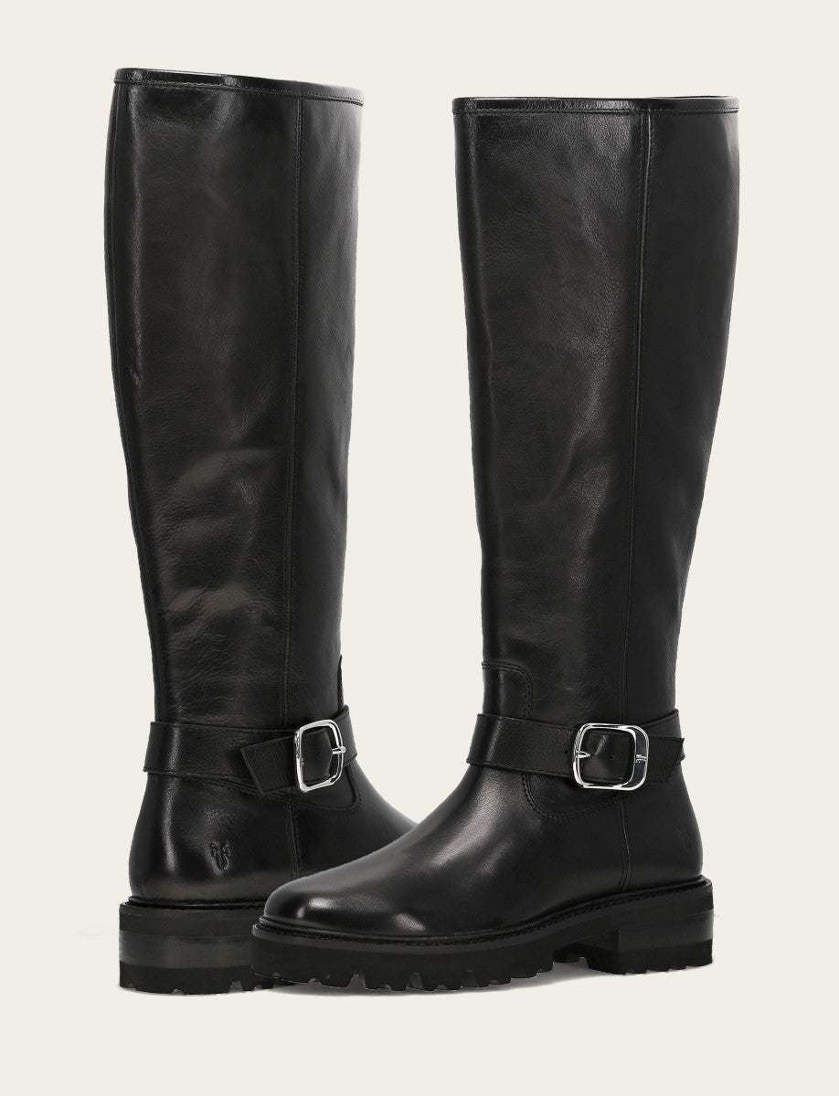 Black Boots Frye Women's Black Olivia Buckle Tall Boot