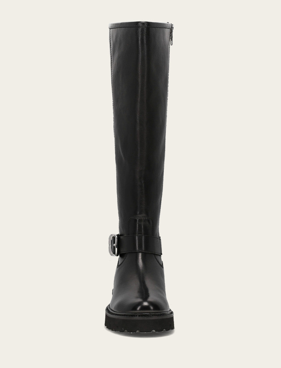 Black Boots Frye Women's Black Olivia Buckle Tall Boot