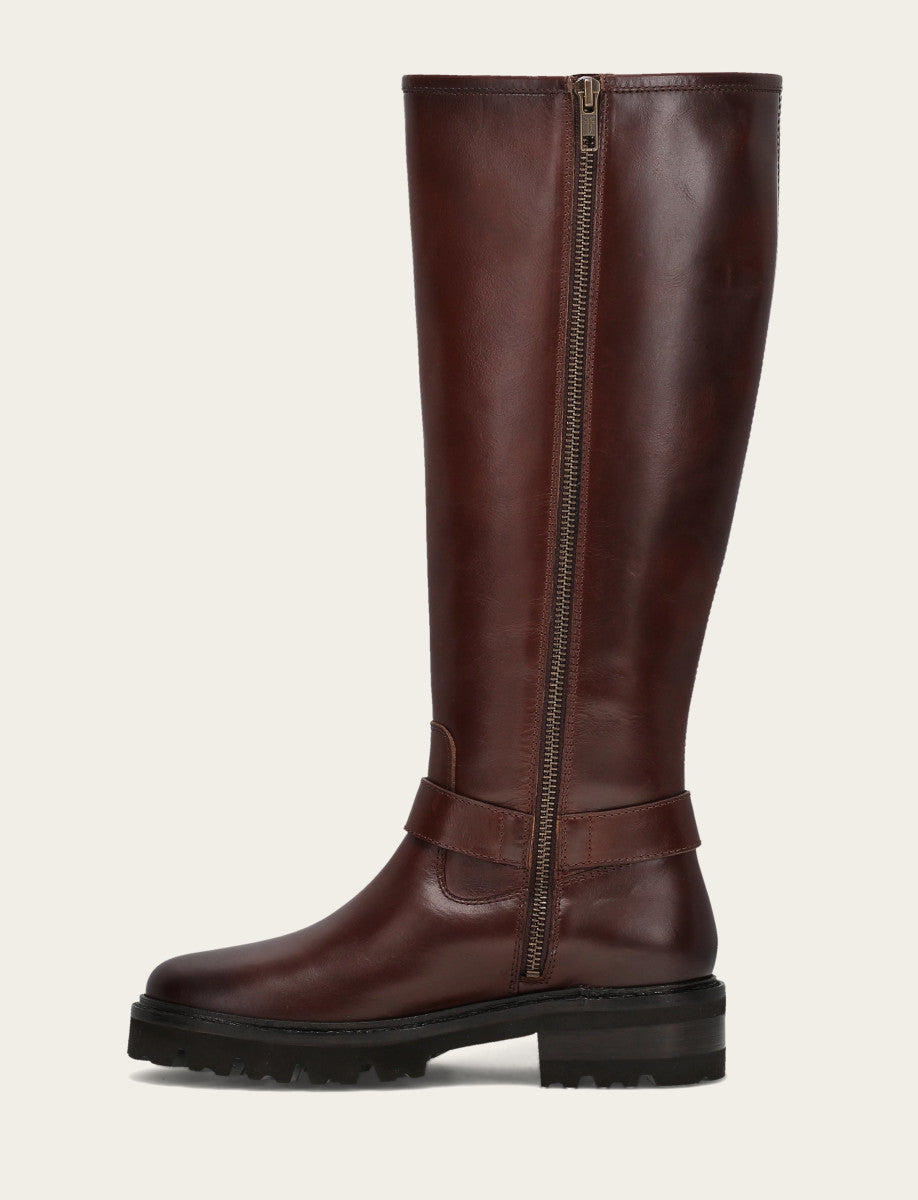 Bourbon Boots Frye Women's Bourbon Olivia Buckle Tall Boot