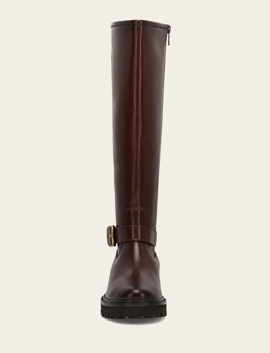 Bourbon Boots Frye Women's Bourbon Olivia Buckle Tall Boot