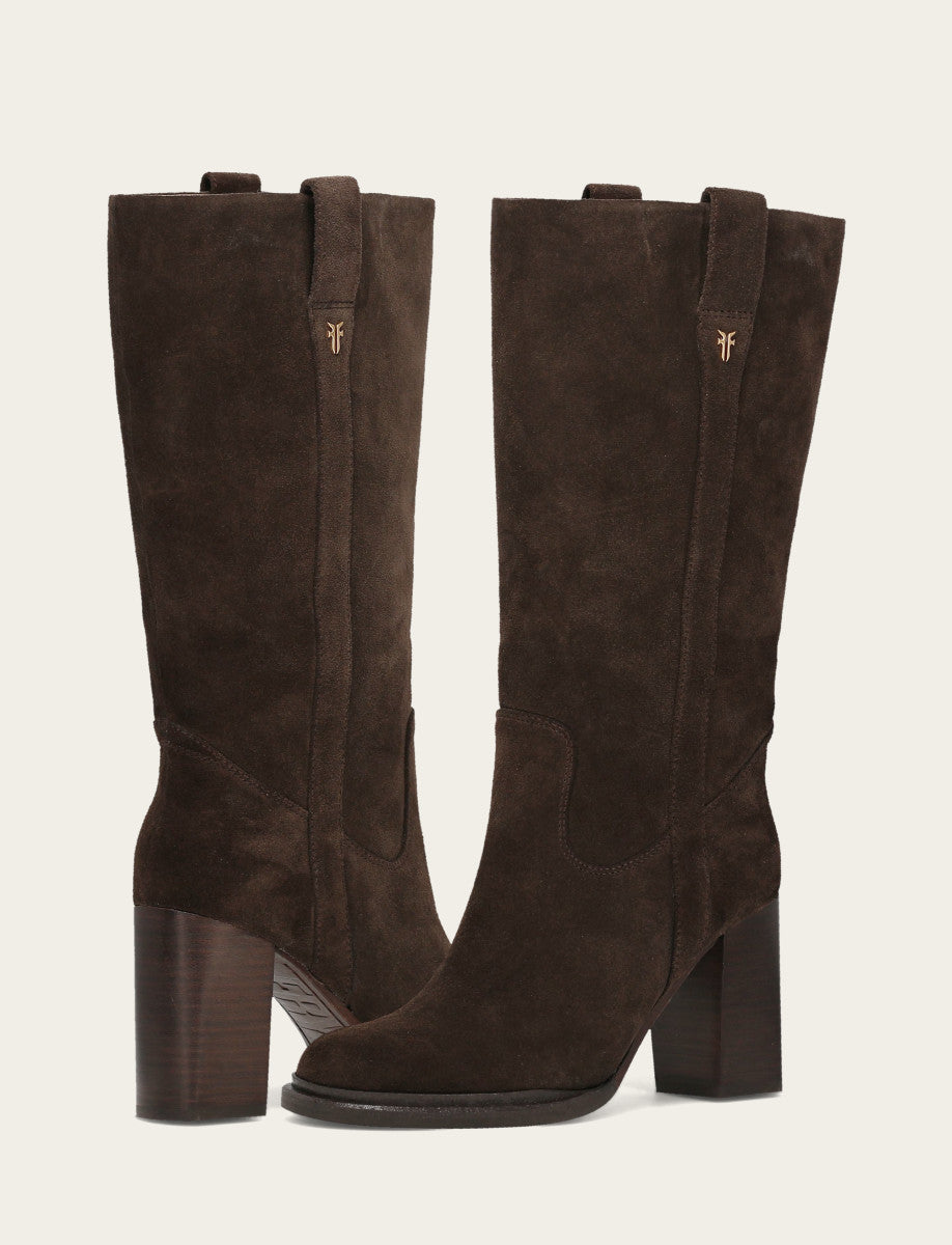 Dark Brown Boots Frye Women's Dark Brown Alex Slouchy Mid Boot