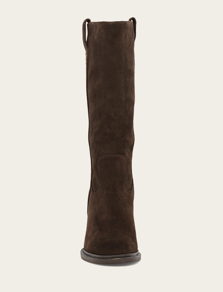 Dark Brown Boots Frye Women's Dark Brown Alex Slouchy Mid Boot