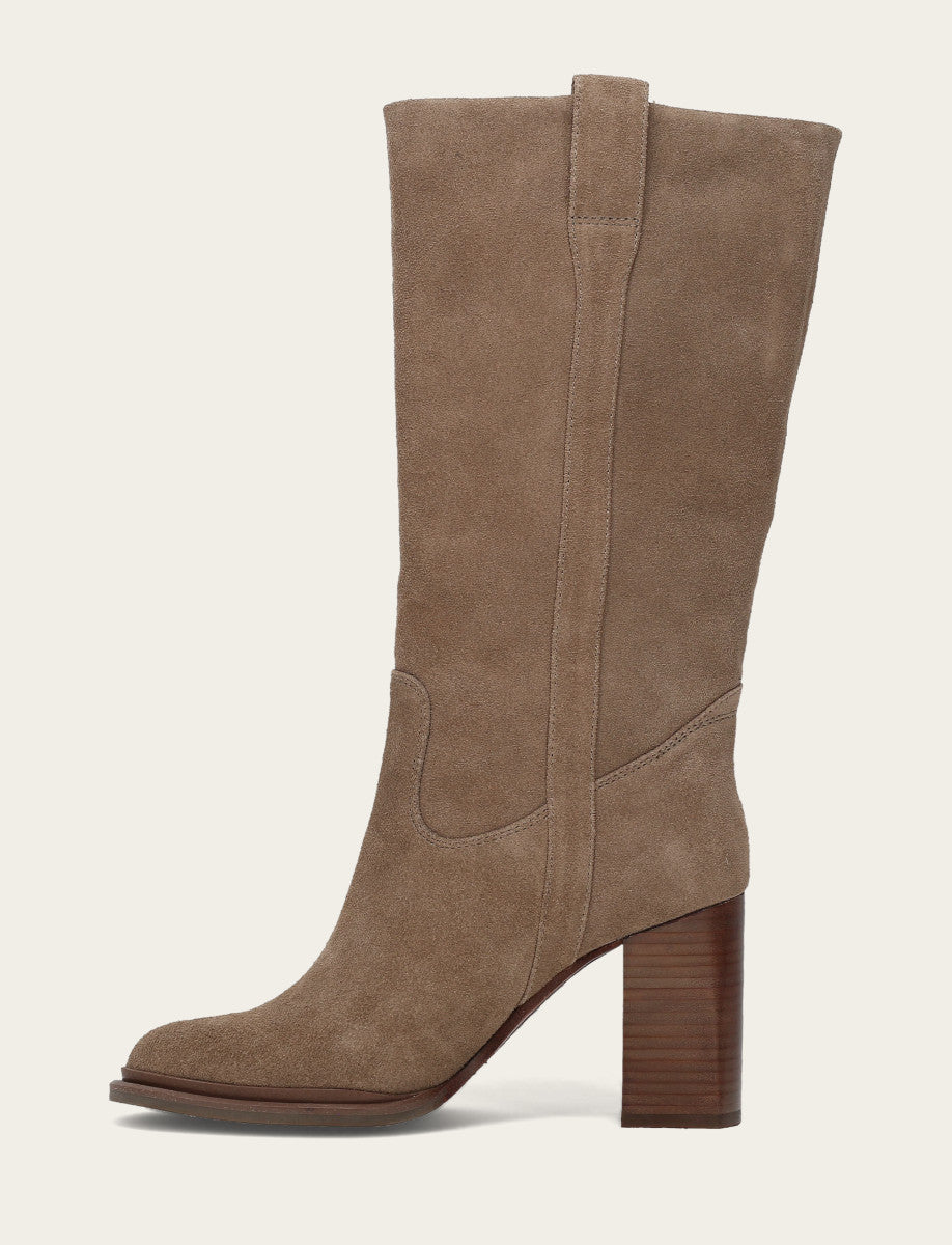 Dark Taupe Boots Frye Women's Dark Taupe Alex Slouchy Mid Boot