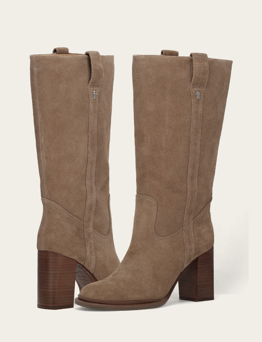 Dark Taupe Boots Frye Women's Dark Taupe Alex Slouchy Mid Boot