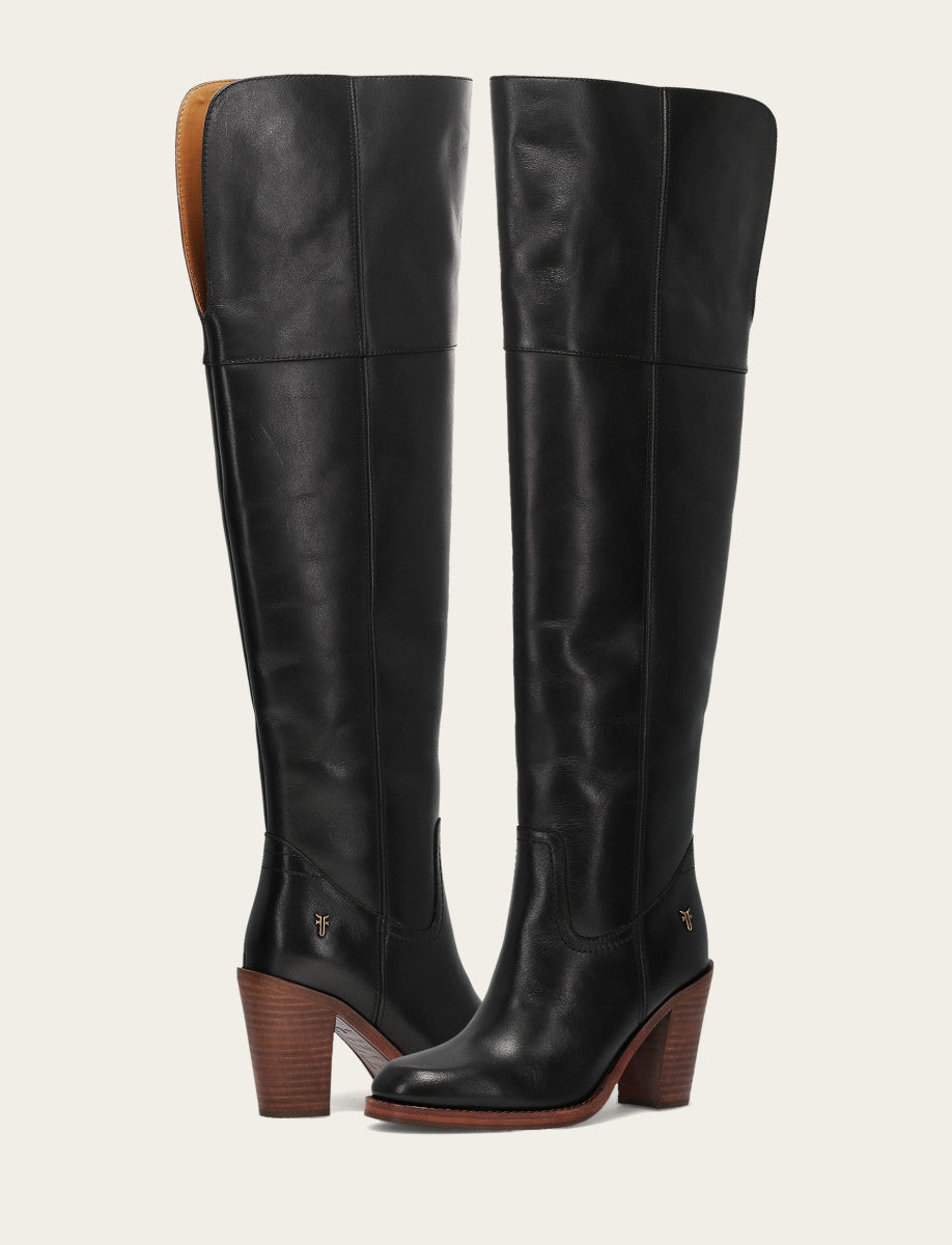 Black Boots Frye Women's Black Corinne Over The Knee Boot