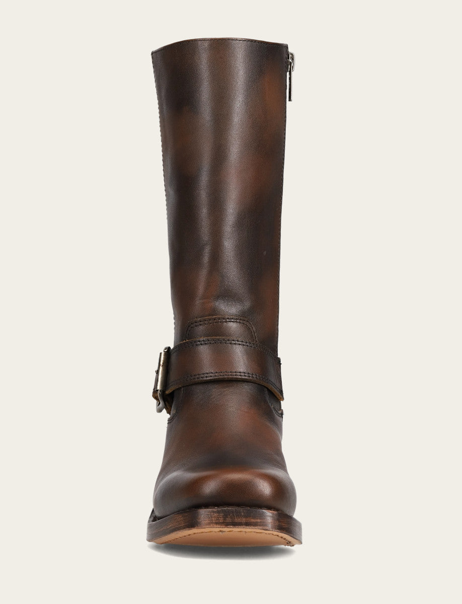 Dark Brown Boots Frye Women's Dark Brown Campus Buckle Boot