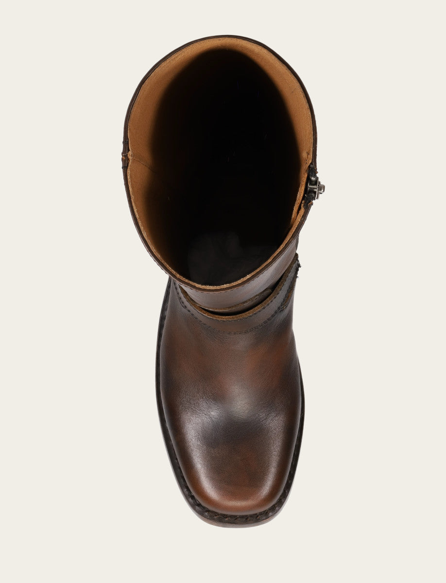 Dark Brown Boots Frye Women's Dark Brown Campus Buckle Boot