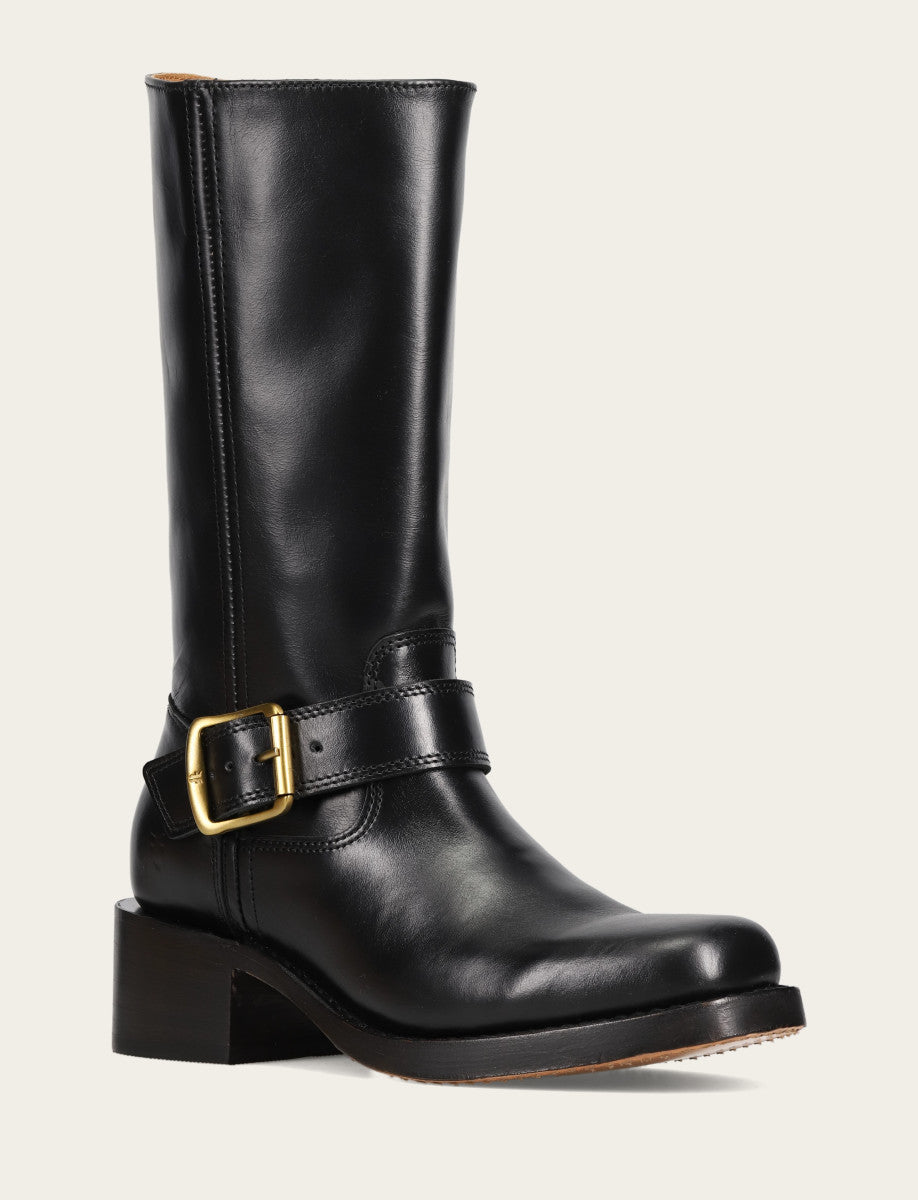Black Boots Frye Women's Black Campus Buckle Boot