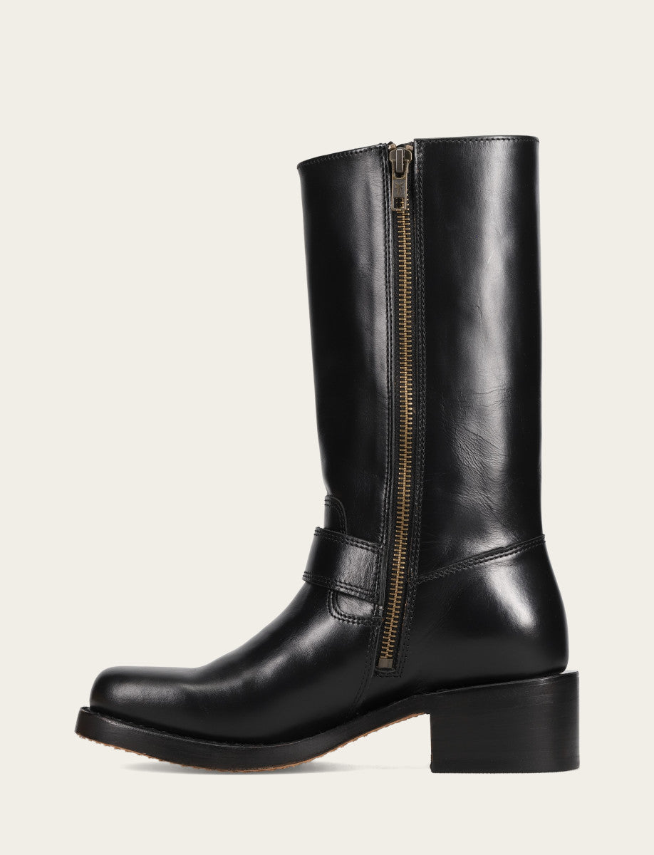 Black Boots Frye Women's Black Campus Buckle Boot