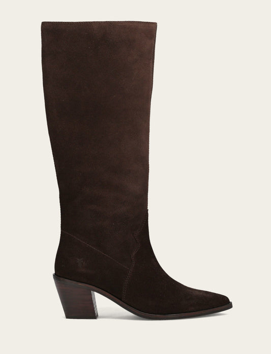 Dark Brown Boots Frye Women's Dark Brown Sara Slouchy Boot