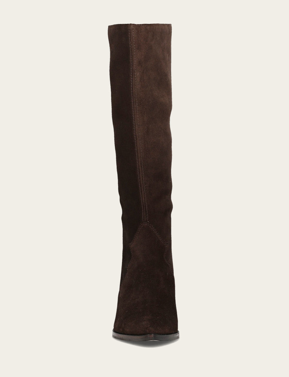 Dark Brown Boots Frye Women's Dark Brown Sara Slouchy Boot