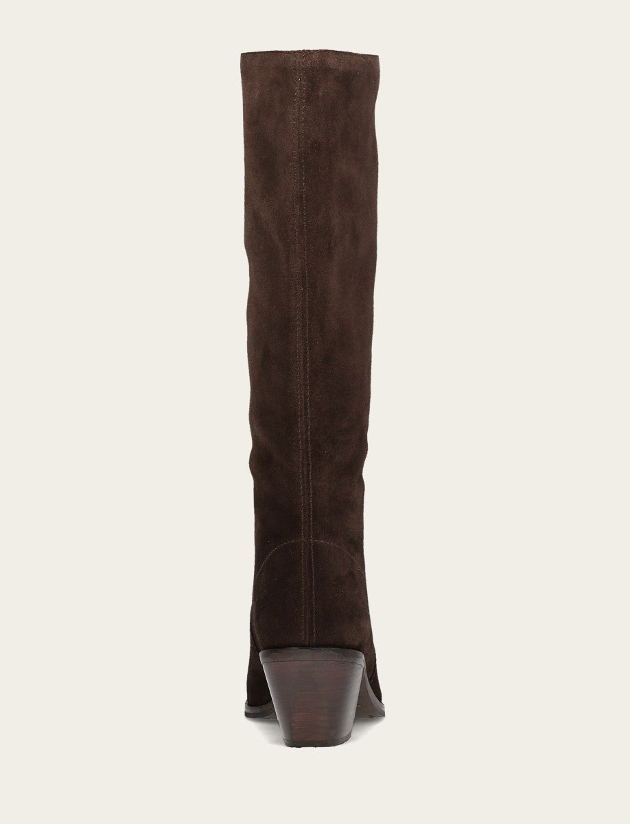 Dark Brown Boots Frye Women's Dark Brown Sara Slouchy Boot