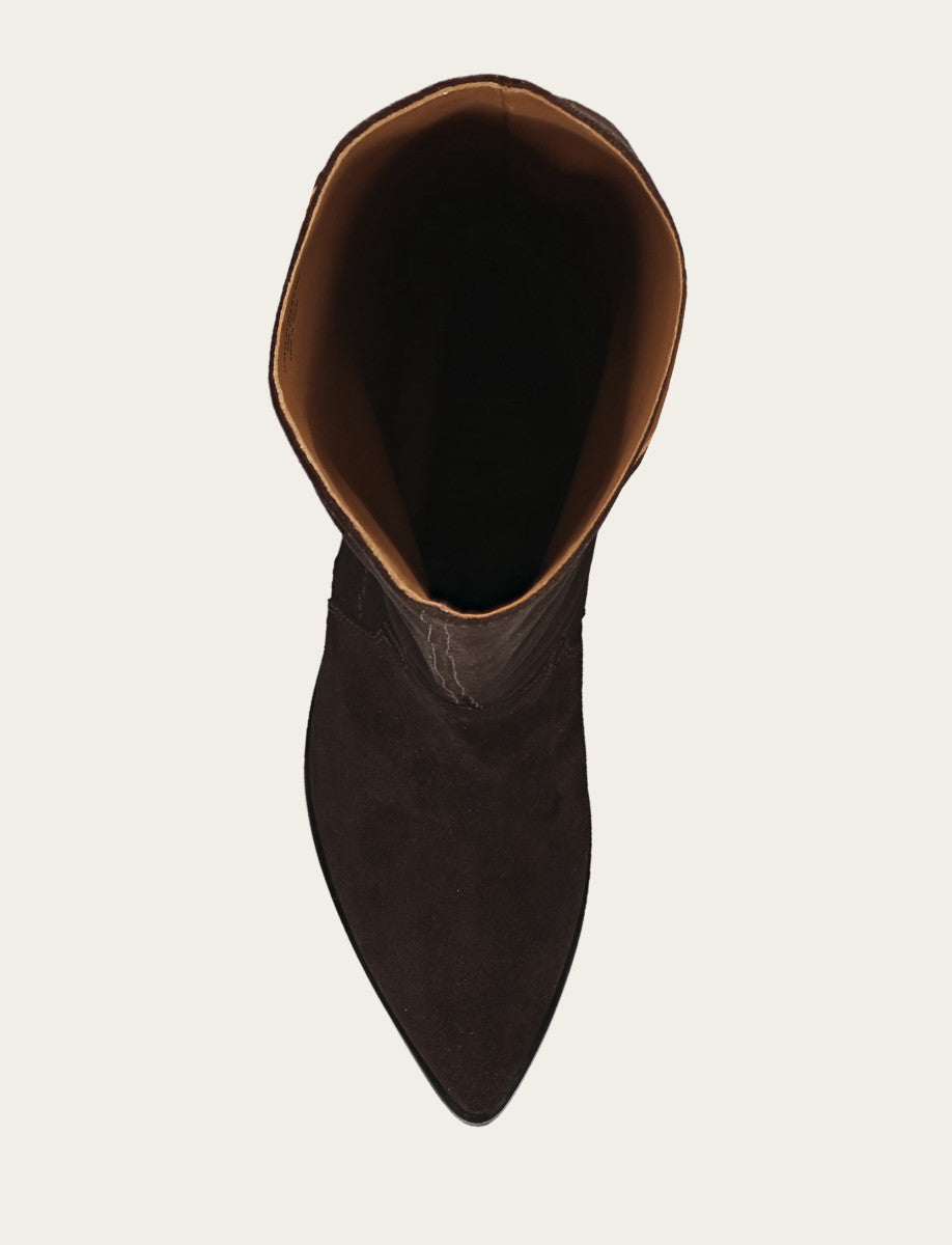 Dark Brown Boots Frye Women's Dark Brown Sara Slouchy Boot
