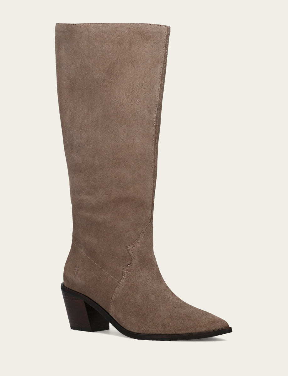 Dark Taupe Boots Frye Women's Dark Taupe Sara Slouchy Boot