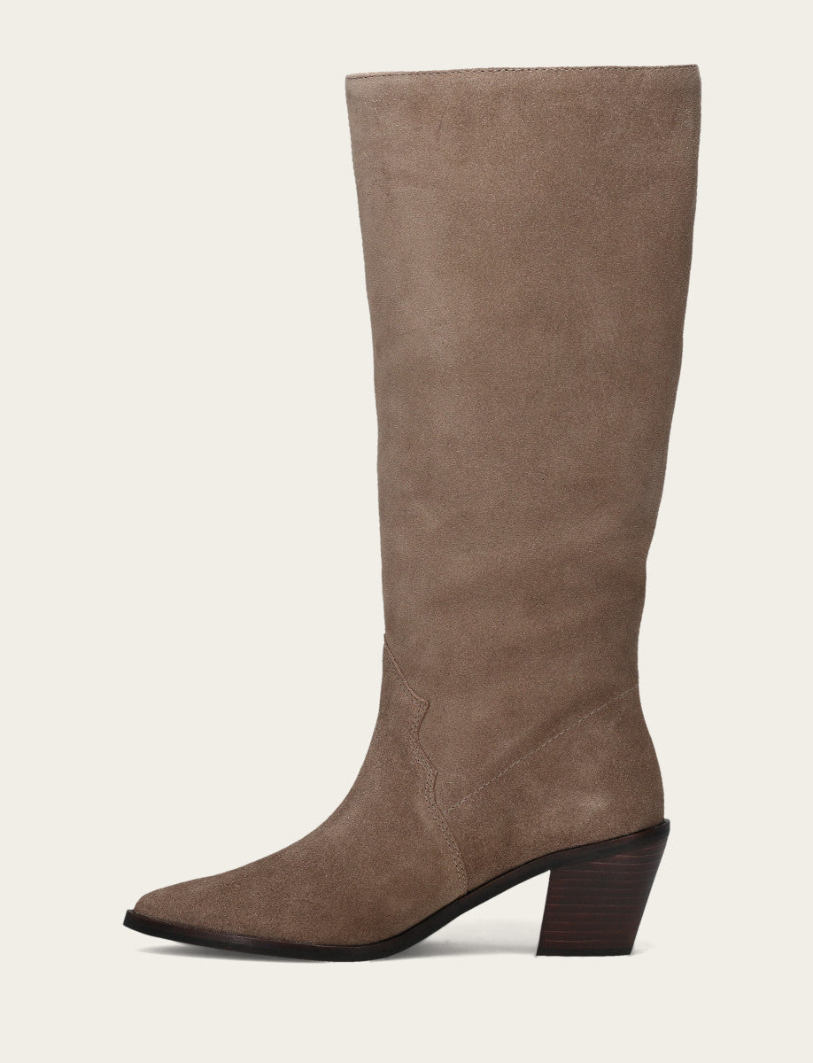 Dark Taupe Boots Frye Women's Dark Taupe Sara Slouchy Boot