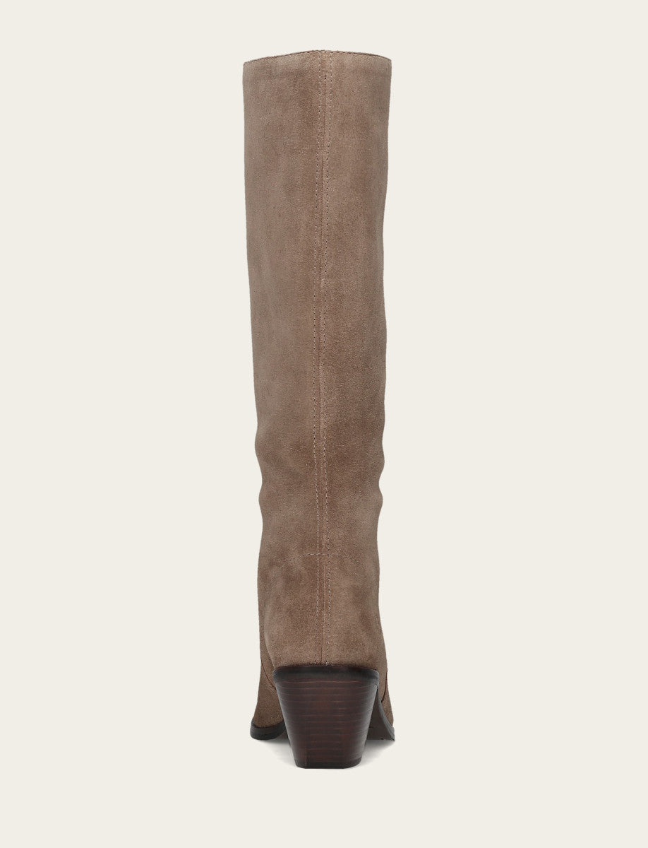 Dark Taupe Boots Frye Women's Dark Taupe Sara Slouchy Boot