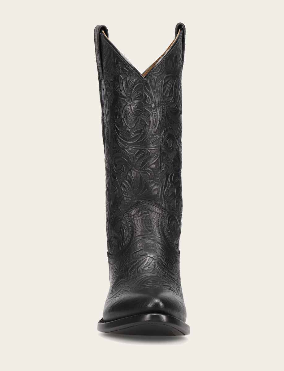 Black Floral Boots Frye Billy Pull On Boot