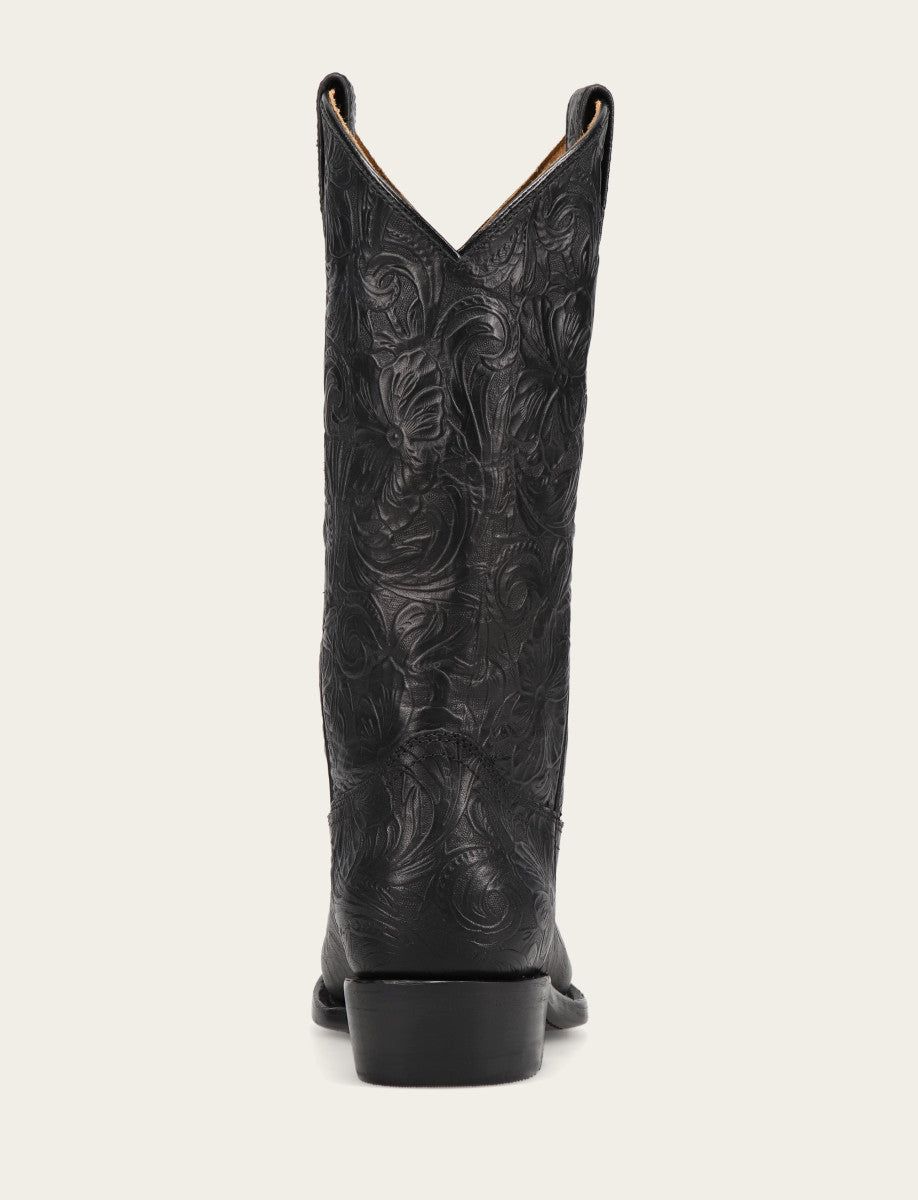 Black Floral Boots Frye Billy Pull On Boot