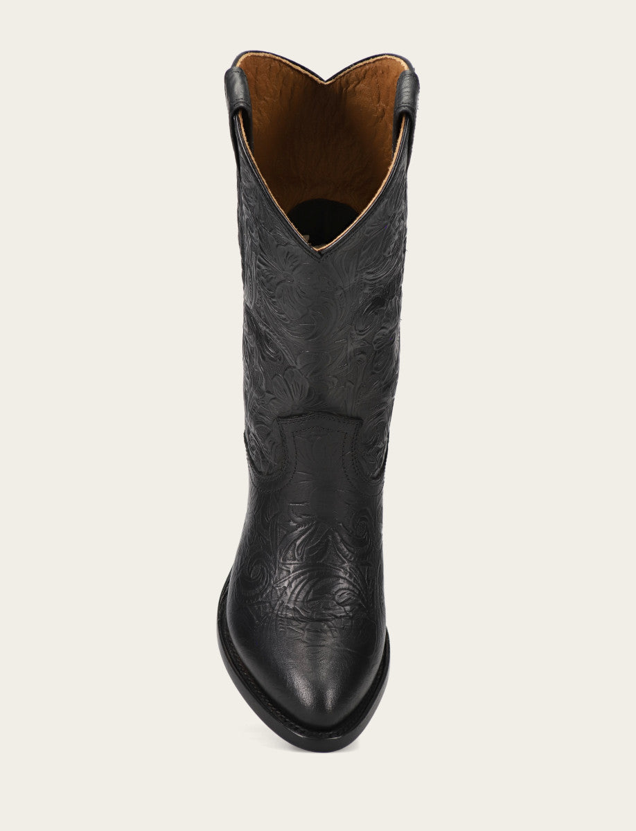 Black Floral Boots Frye Billy Pull On Boot