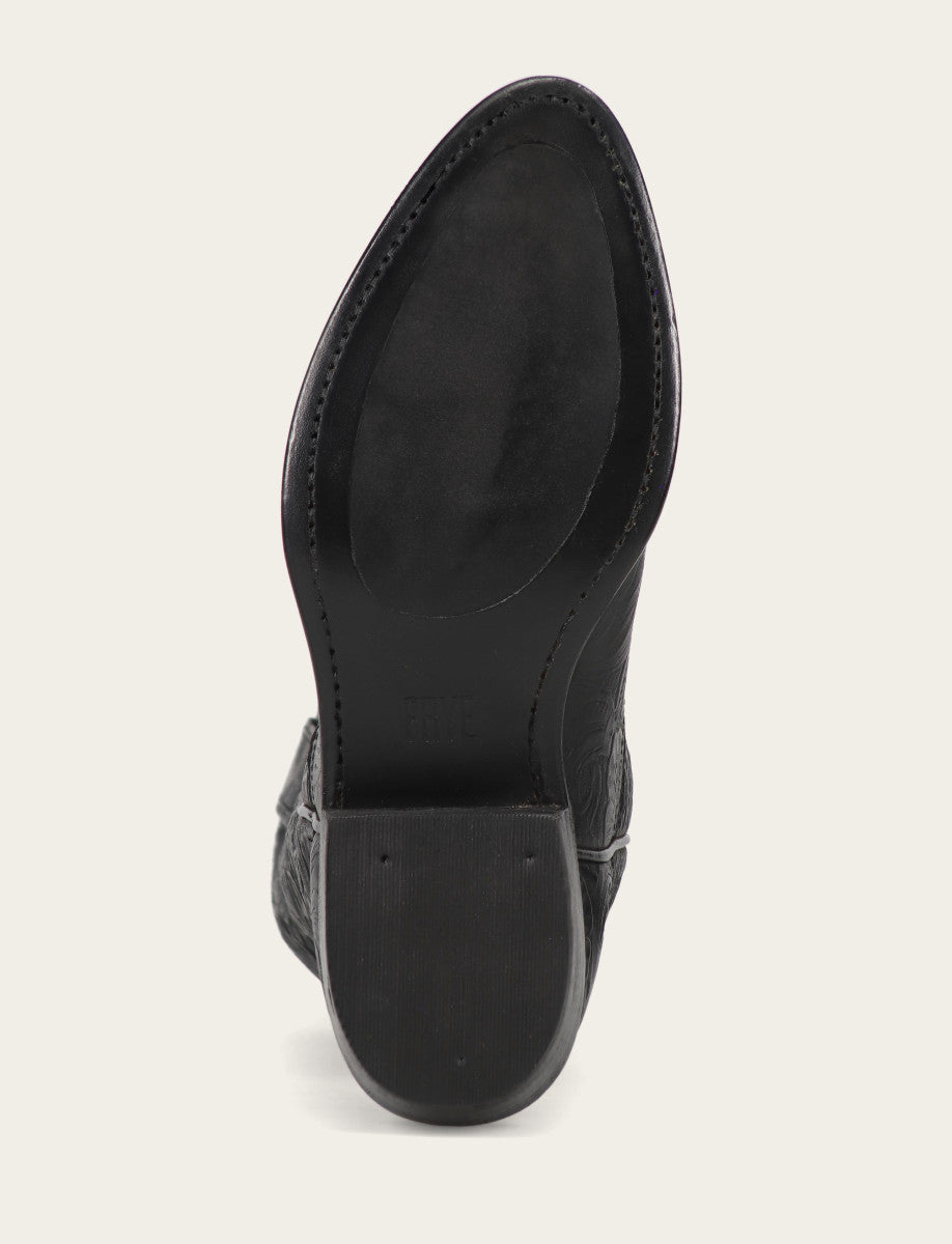 Black Floral Boots Frye Billy Pull On Boot