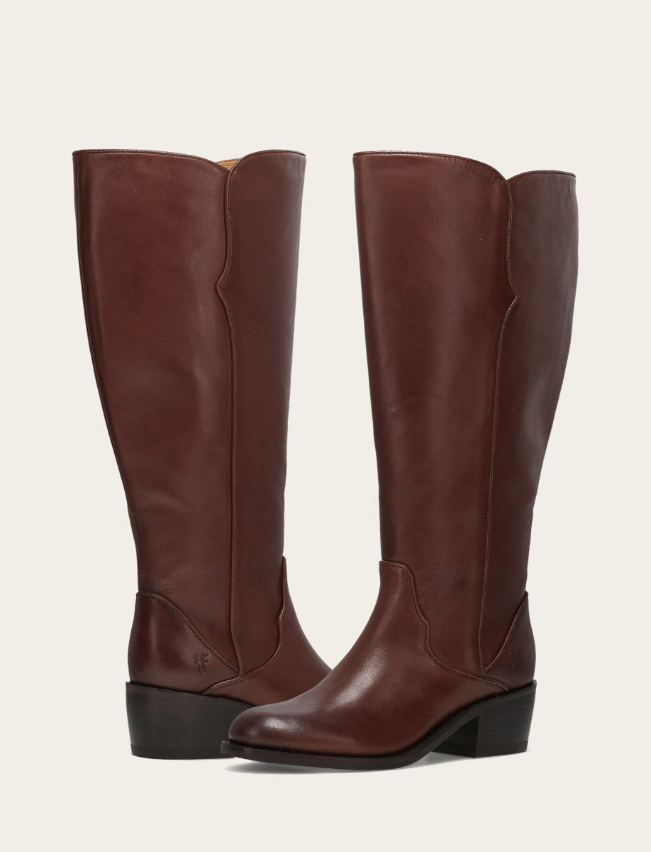 Saddle Boots|Wide Calf Boots Frye Women's Saddle Carson 2 Piping Tall Wide Calf Boot