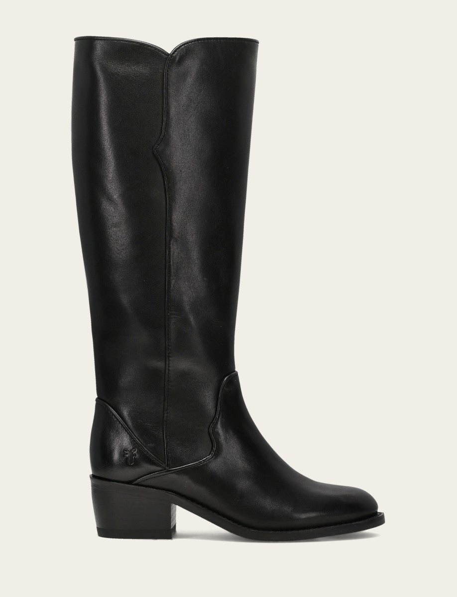 Black Boots Frye Women's Black Carson 2 Piping Tall Boot