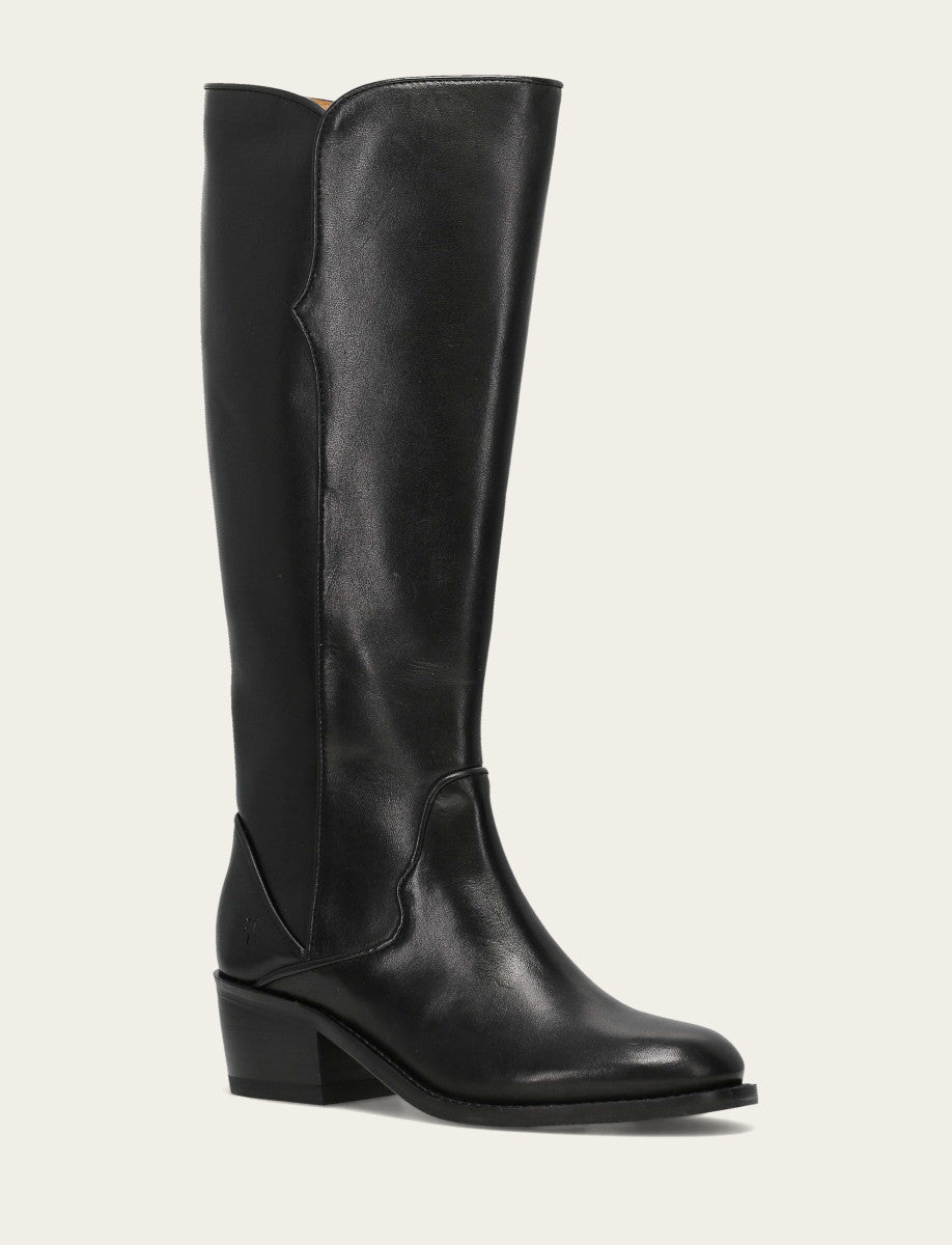 Black Boots Frye Women's Black Carson 2 Piping Tall Boot