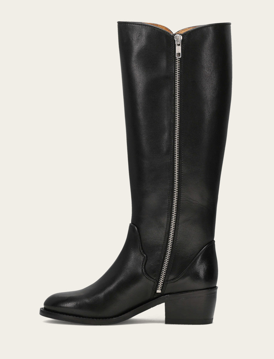 Black Boots Frye Women's Black Carson 2 Piping Tall Boot