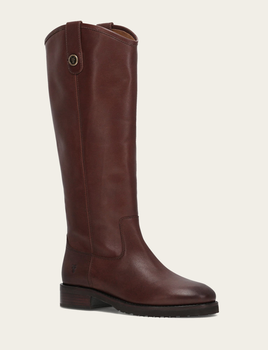 Brown Boots|Wide Calf Boots Frye Women's Brown Melissa Lug Button Tall Wide Calf Boot