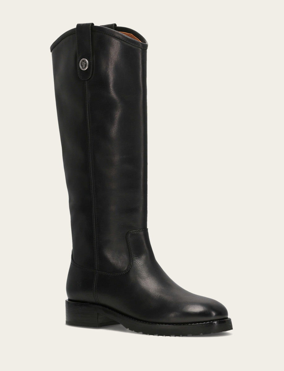 Black Boots|Wide Calf Boots Frye Women’s Black Wide Calf Melissa Lug Button Tall Boots | Frye