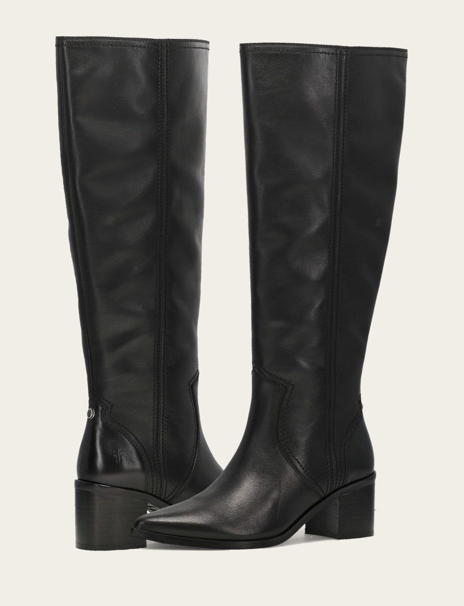 Black Boots|Wide Calf Boots Frye Women's Black Sadie Softy Tall Wide Calf Boot