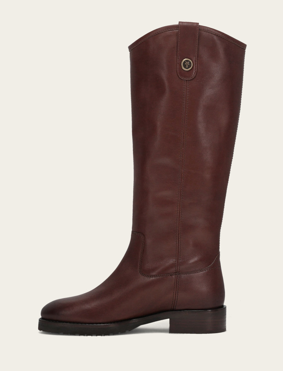 Brown Boots Frye Women's Brown Melissa Lug Button Tall Boot