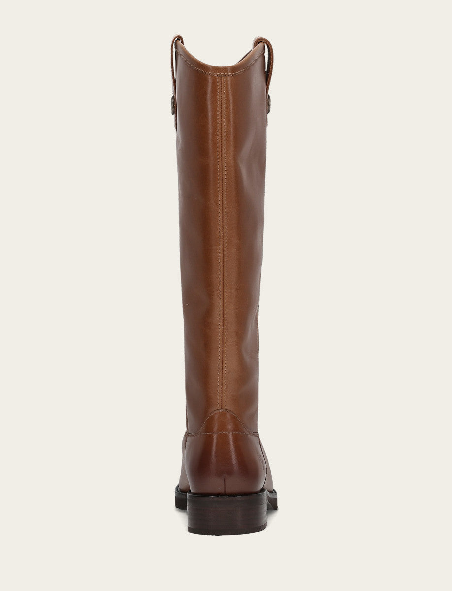 Tan Boots Frye Women's Tan Melissa Lug Button Tall Boot