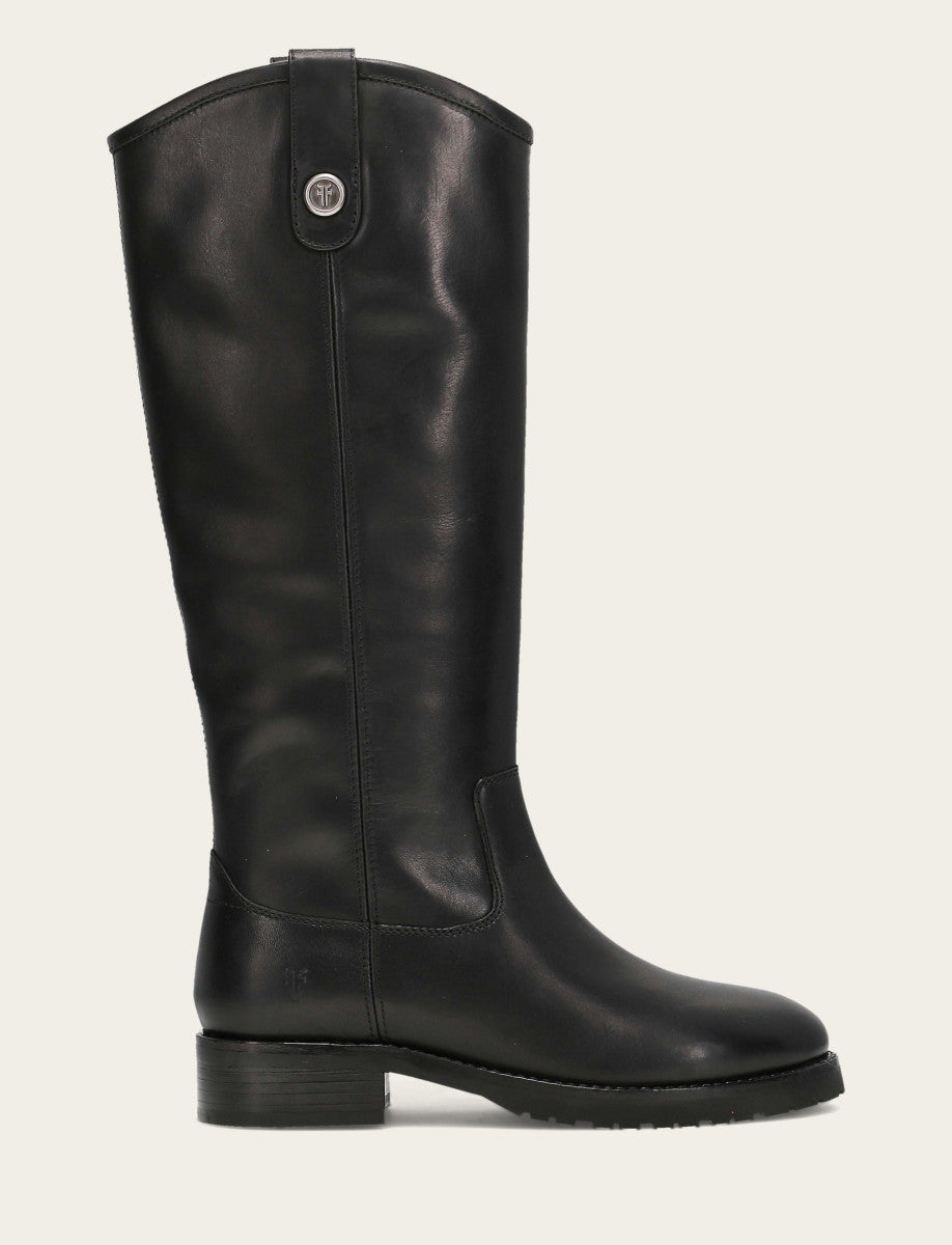 Black Boots Frye Women's Black Melissa Lug Button Tall Boot